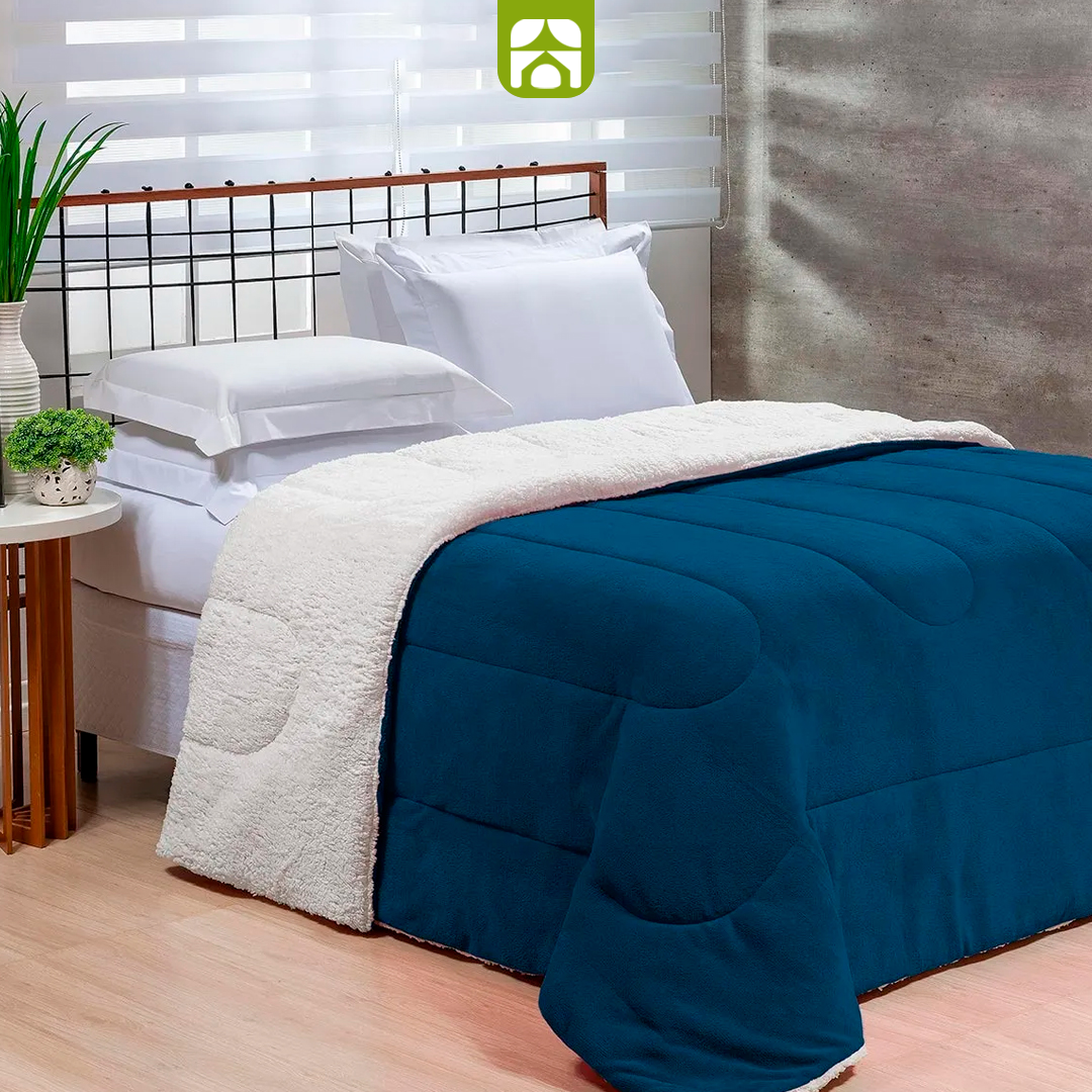 Kit Inverno 2025 com 6 Coberdrom Casal Queen – Dupla Face Pele de Carneiro & Lã Sherpa Ultra Macio