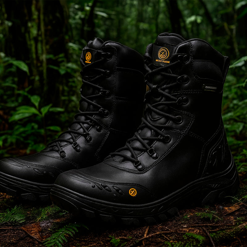 Kit Bota Masculina Gravuor em Couro Legítimo e Palmilha Ortopédica +BRINDES: Relógio, Faca, Cinto e Carteira