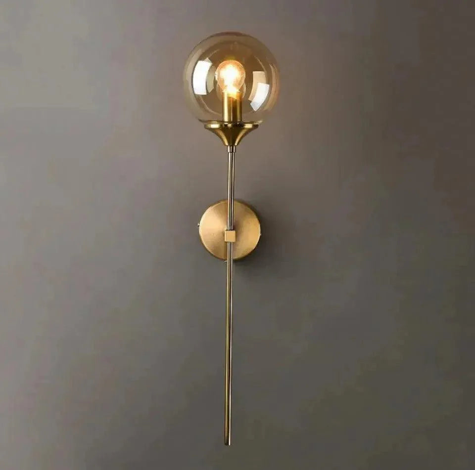 Arandela de Parede Interna Dourada Globo