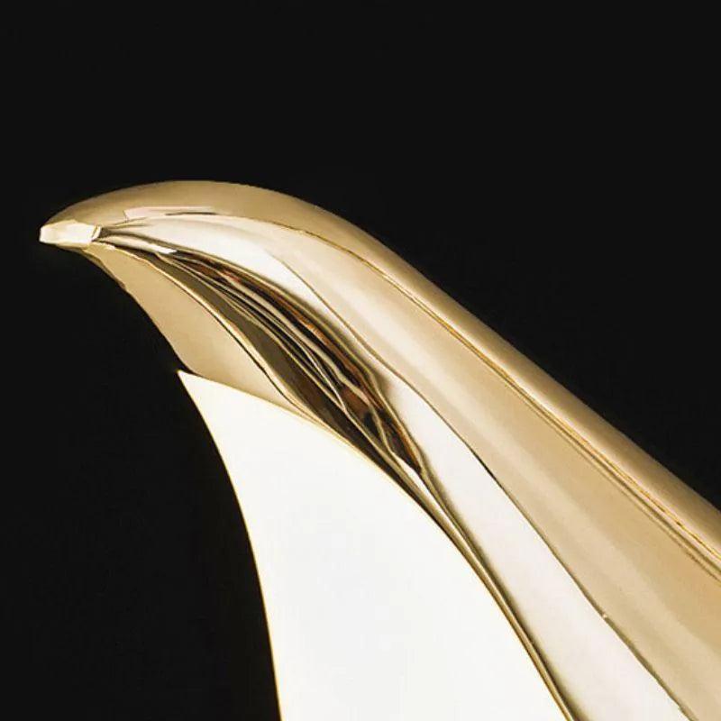 Arandela Dourada de Parede Pássaro Moderna