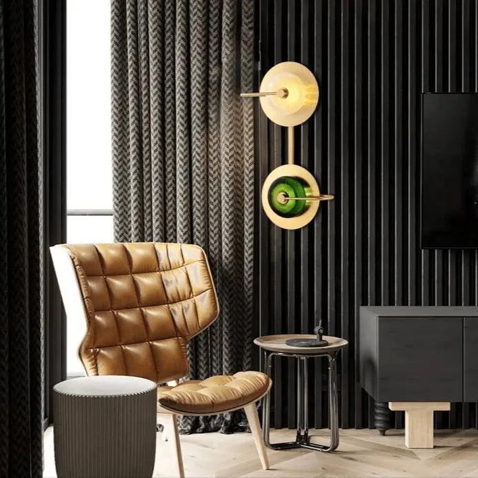 Arandela Dourada Parede Interna Futurista Belle