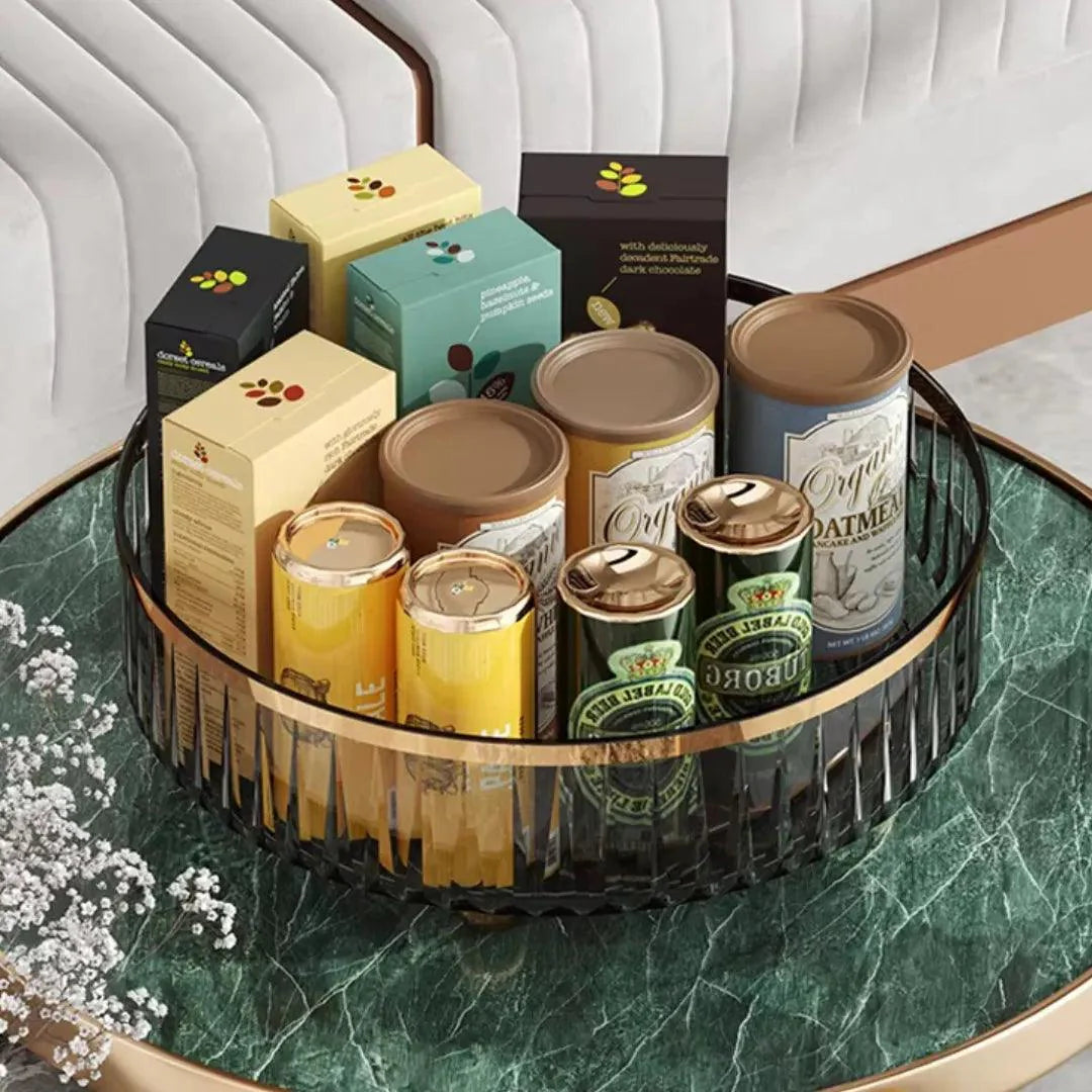 Bandeja Decorativa Espelhada para Banheiro/Cozinha Redonda