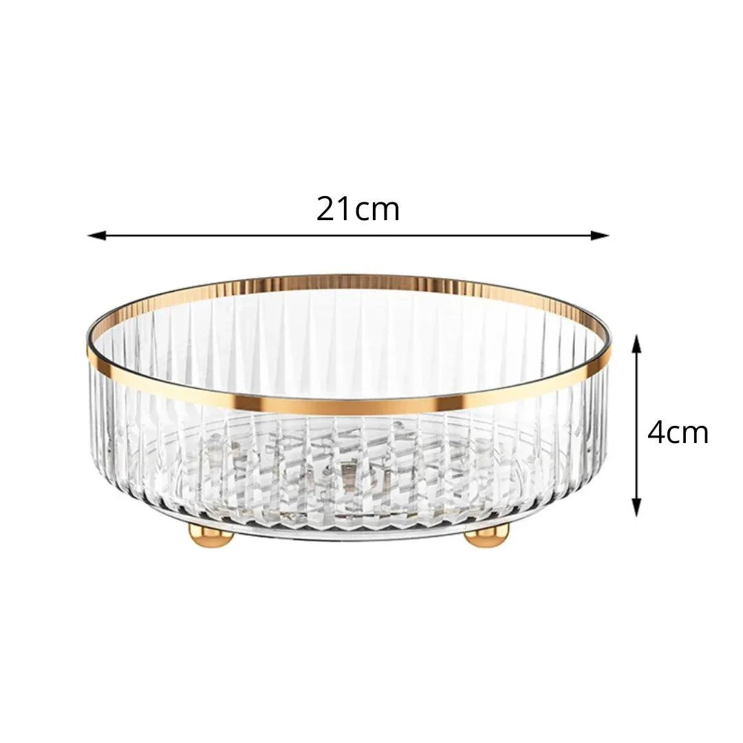 Bandeja Decorativa Espelhada para Banheiro/Cozinha Redonda