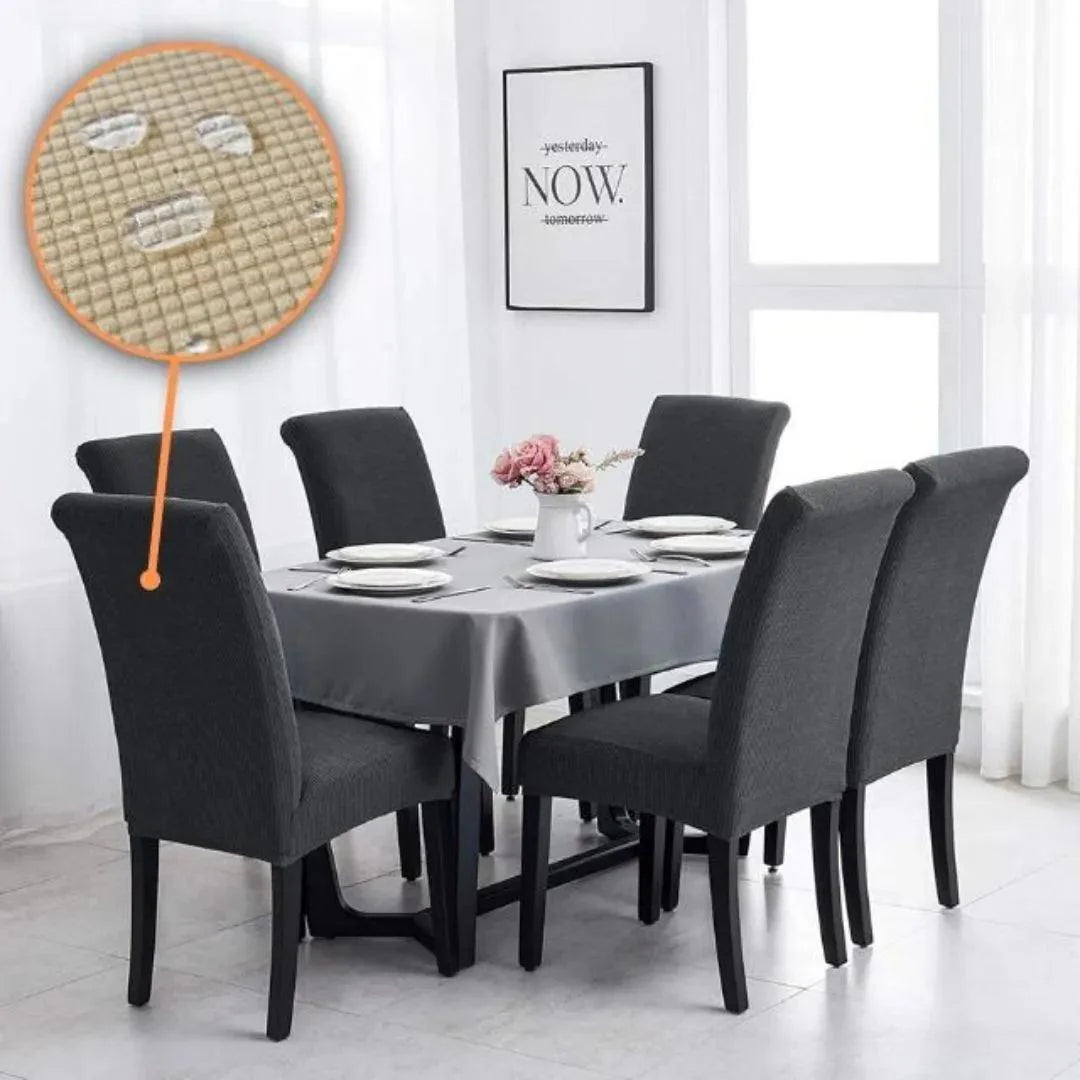 Capa de Cadeira de Jantar Impermeável Lisa Decorativa