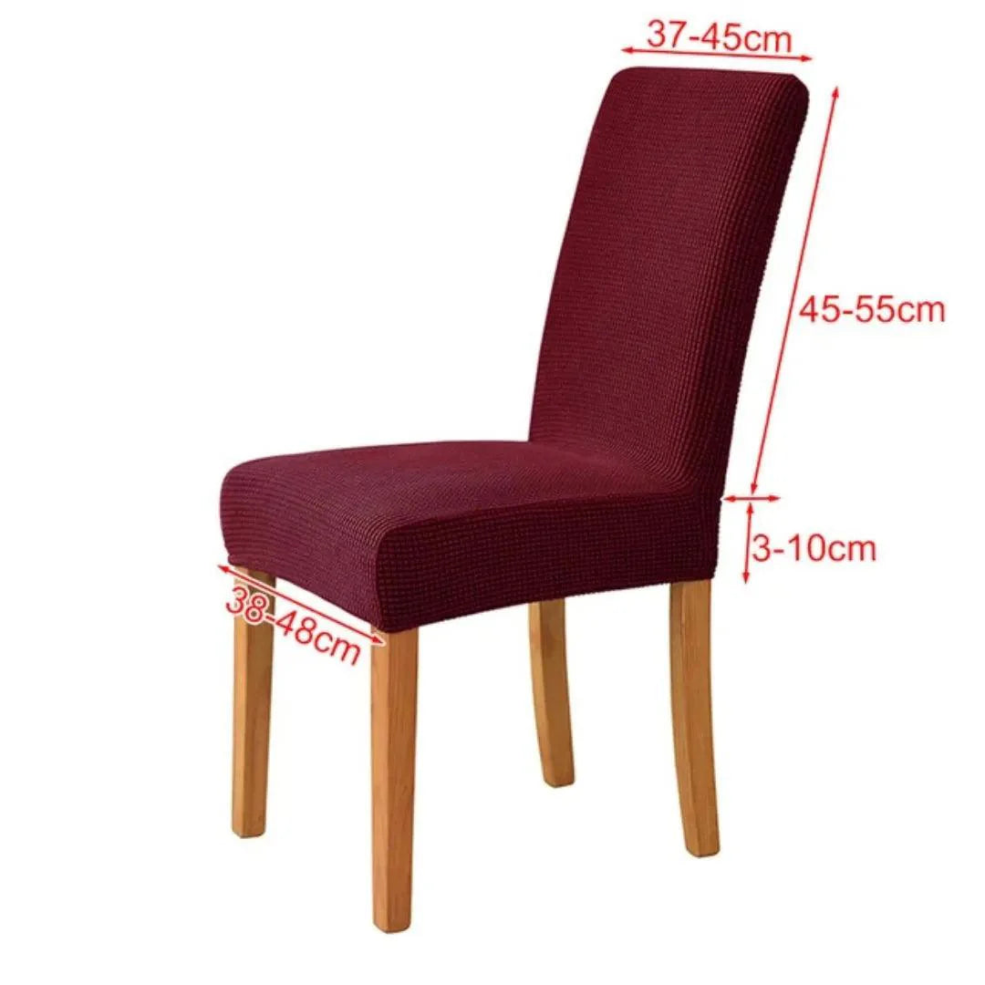 Capa de Cadeira de Jantar Impermeável Lisa Decorativa