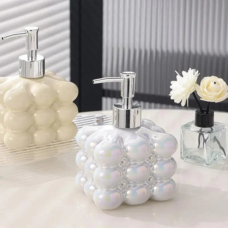 Dispenser de Sabonete Líquido e Shampoo em Cerâmica