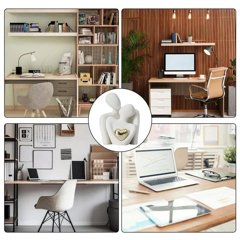 Escultura Decorativa Casal Apaixonado