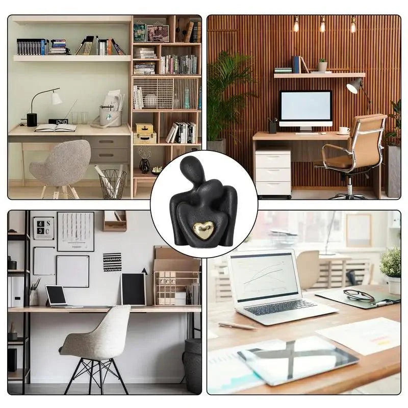 Escultura Decorativa Casal Apaixonado