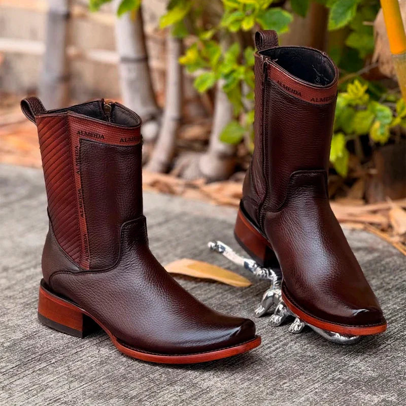 Kit Bota Maverick 3.0 em Couro Legítimo com Palmilha Ortopédica +BRINDES: Boné, Cinto e Carteira