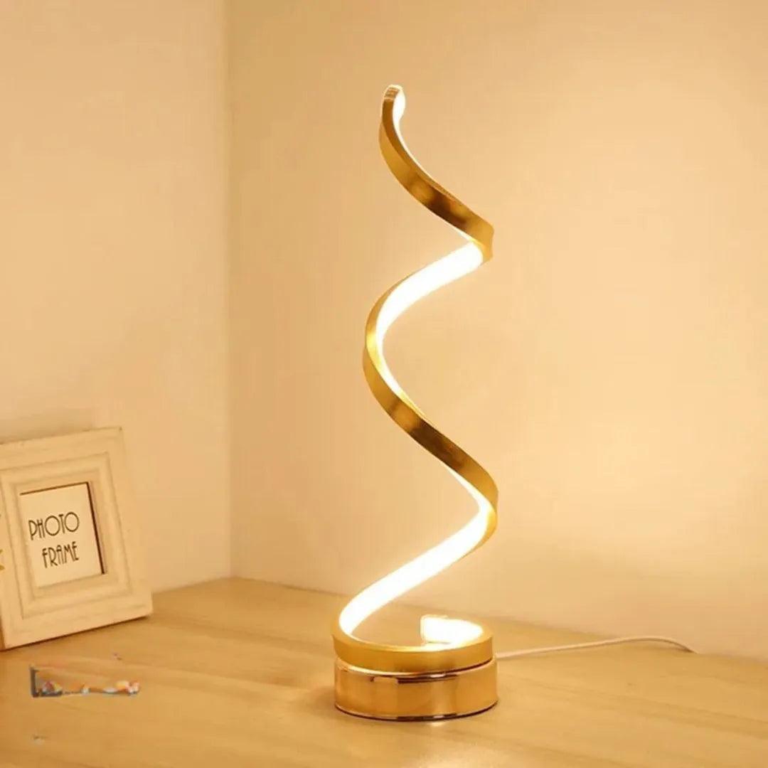 Luminária Abajur De Mesa Ondular Led Nórdico