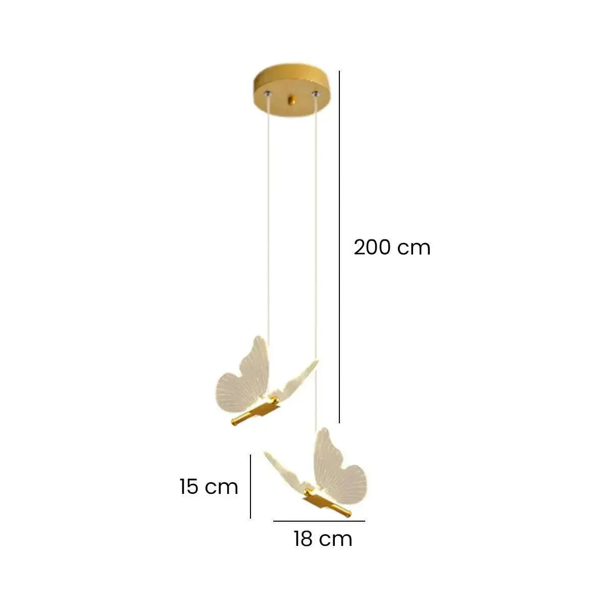 Luminária Pendente Borboleta Crystal Light