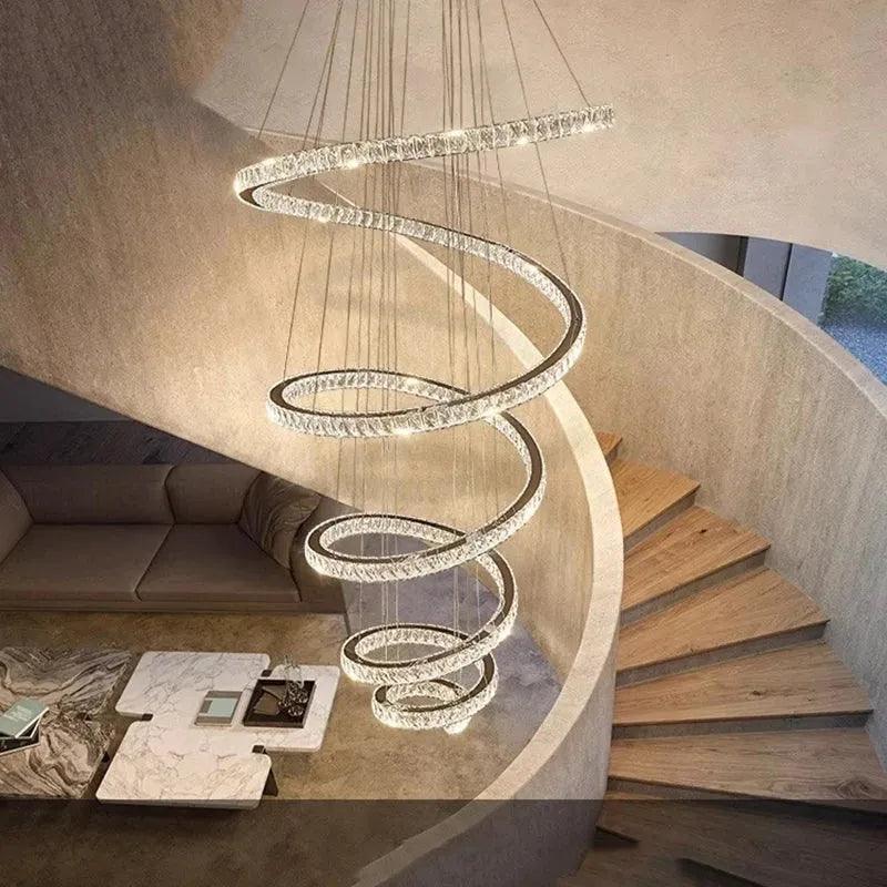 Lustre Circular Cristal Moderno Pendente Para Sala De Jantar