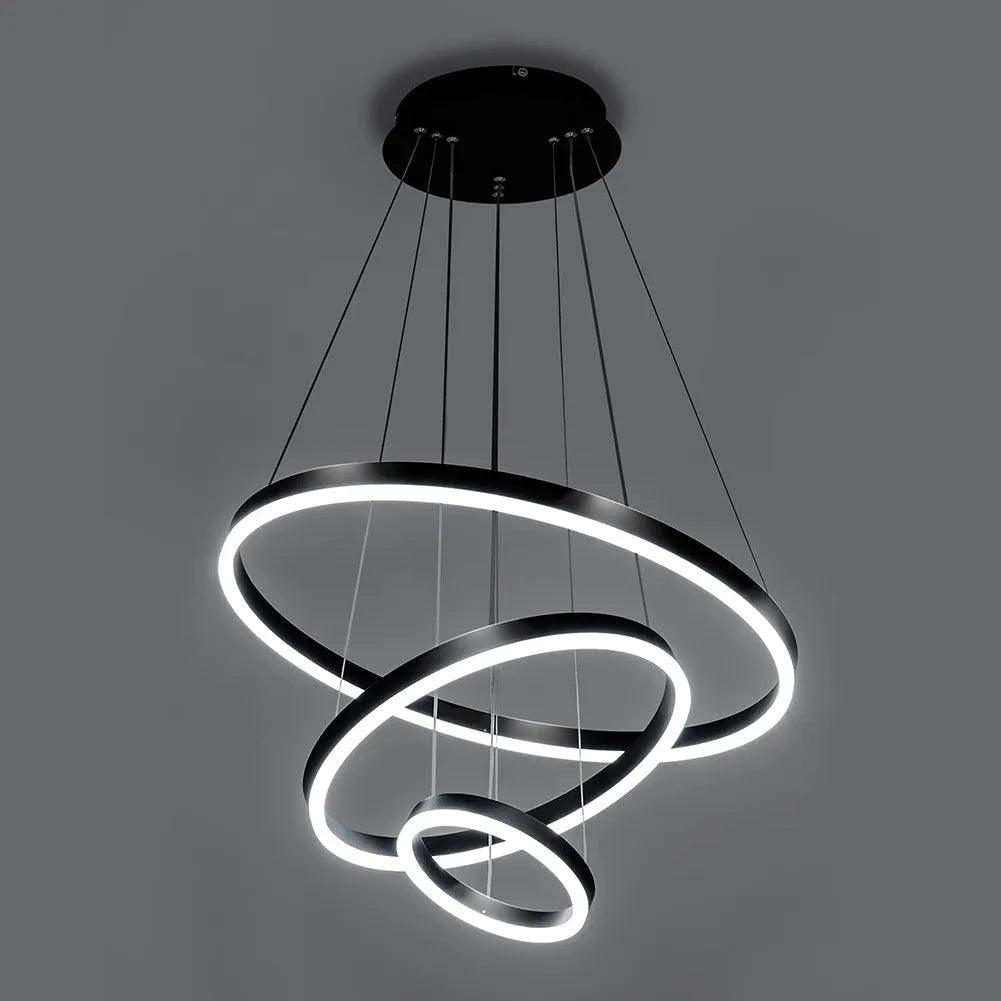 Lustre Pendente Circular Triplo em LED