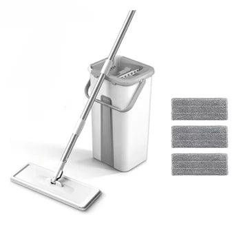 MOP Esfregão Limpa e Seca Rotação 360 Alta Absorção Balde 6L