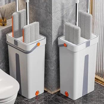 MOP Esfregão Limpa e Seca Rotação 360 Alta Absorção Balde 6L