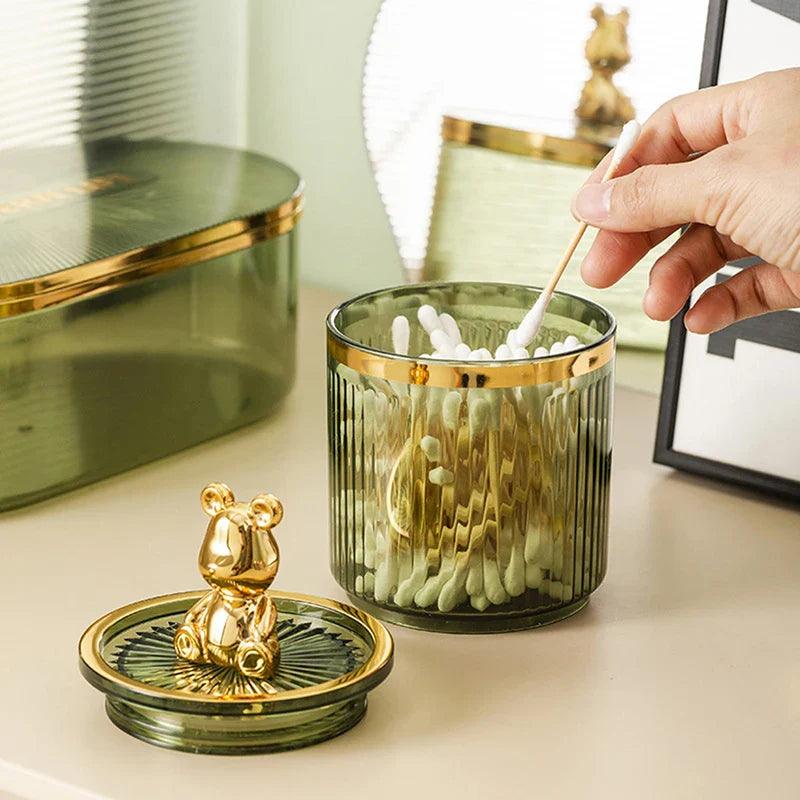 Organizador Porta Cotonete e Algodão Luxo