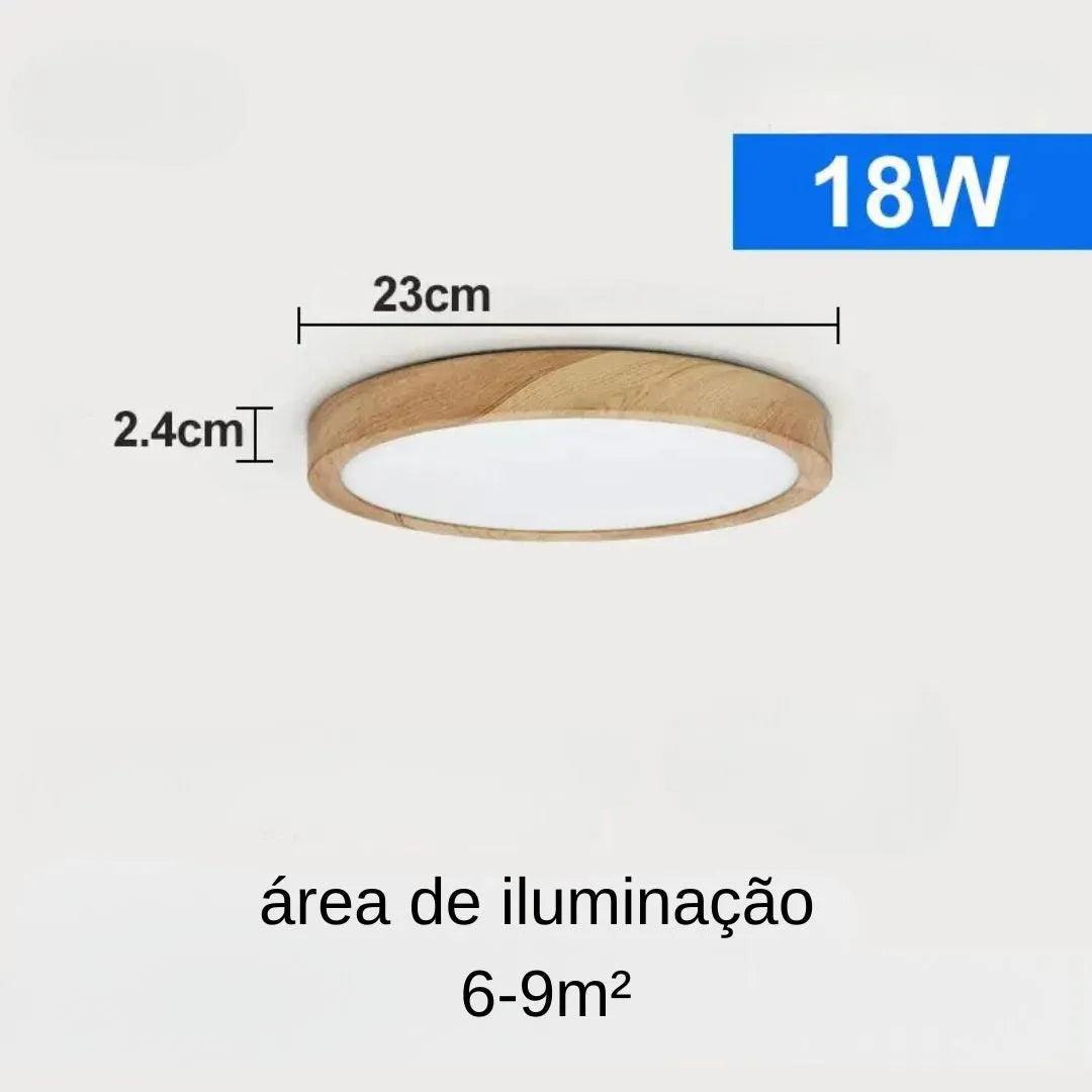Plafon De Teto Led Sobrepor Estilo Amadeirado