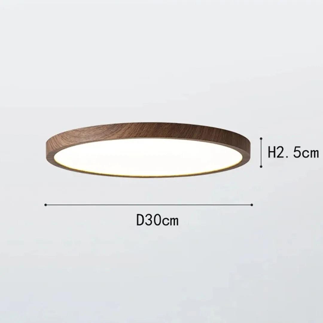 Plafon Led Sobrepor Redondo Wooden