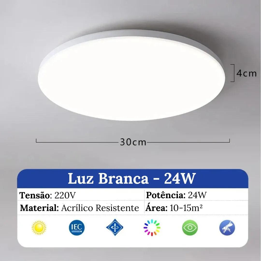 Plafon Redondo Led Sobrepor De Embutir Orion