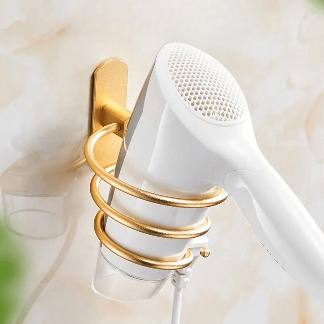 Suporte  de Parede em Espiral para Secador de Cabelo para Banheiro
