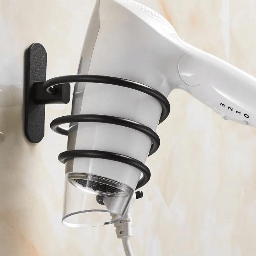 Suporte  de Parede em Espiral para Secador de Cabelo para Banheiro