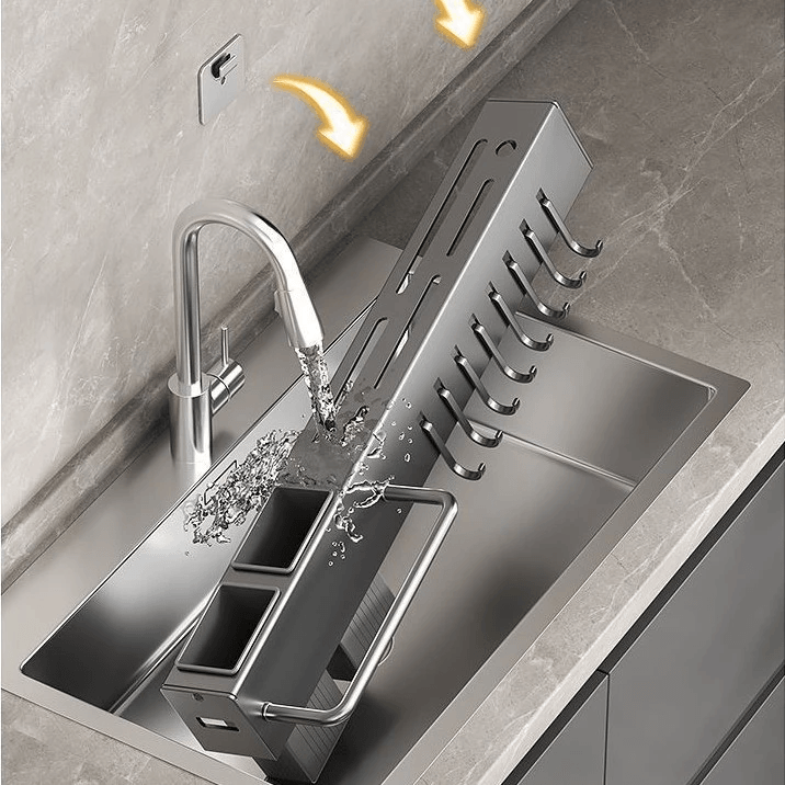 Suporte Profissional para Armazenamento de Talheres com Ganchos Premium