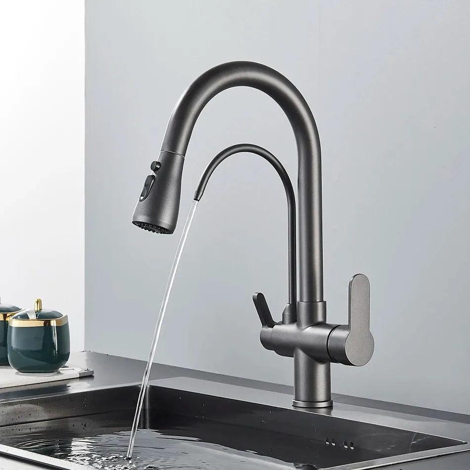 Torneira Para Cozinha Gourmet Monocomando Dupla Função Filtro Jato Extensível