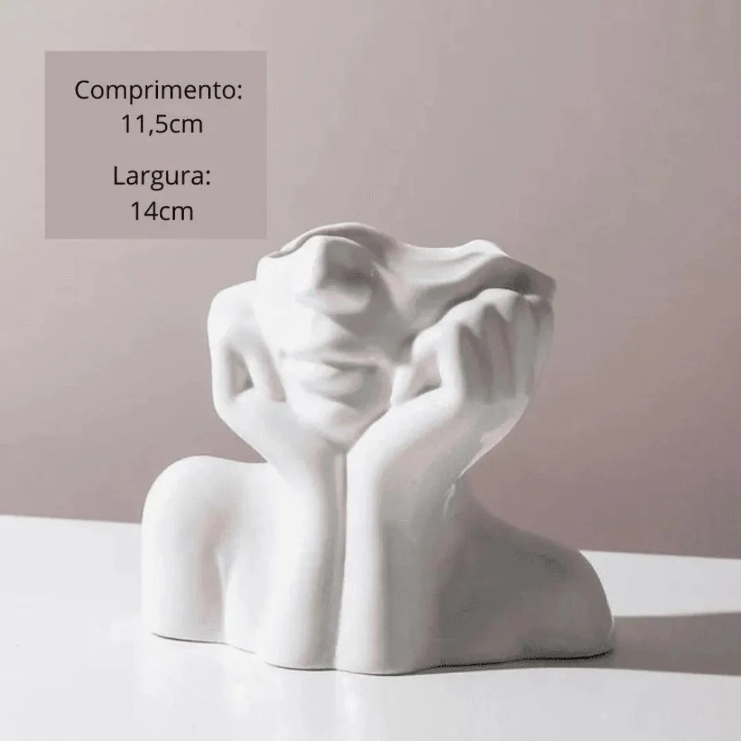 Vaso Decorativo para Sala de Cerâmica Corpo Humano