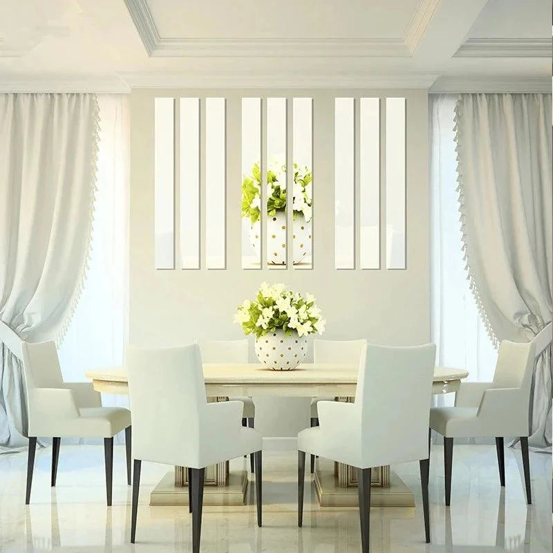 10Pcs Moldura de Espelho Adesivos 3D