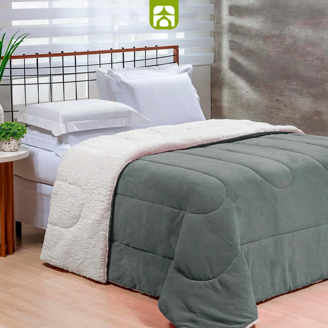 Kit Inverno 2025 com 6 Coberdrom Casal Queen – Dupla Face Pele de Carneiro & Lã Sherpa Ultra Macio