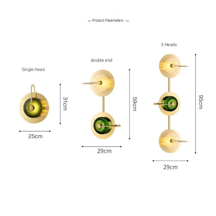 Arandela Dourada Parede Interna Futurista Belle