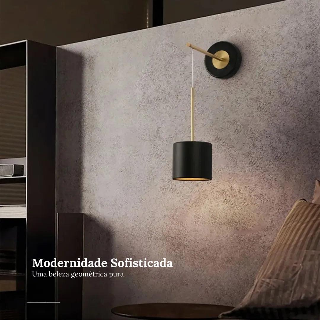 Arandela Moderna Para Quarto Circular Suspensa Em Acrílico