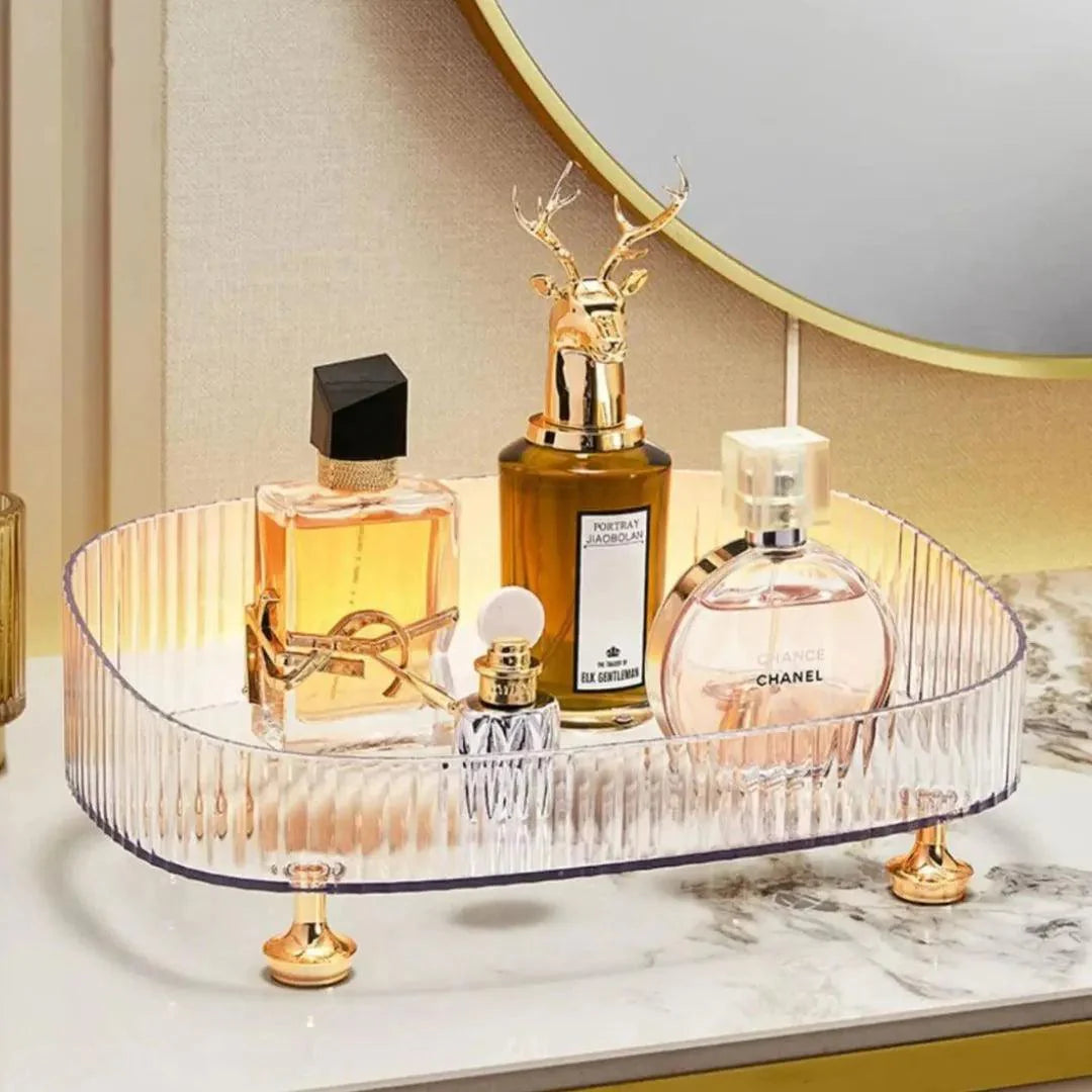 Bandeja Decorativa Espelhada para Banheiro Oval