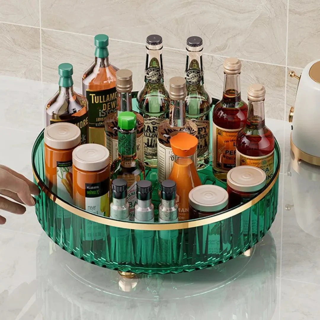 Bandeja Decorativa Espelhada para Banheiro/Cozinha Redonda