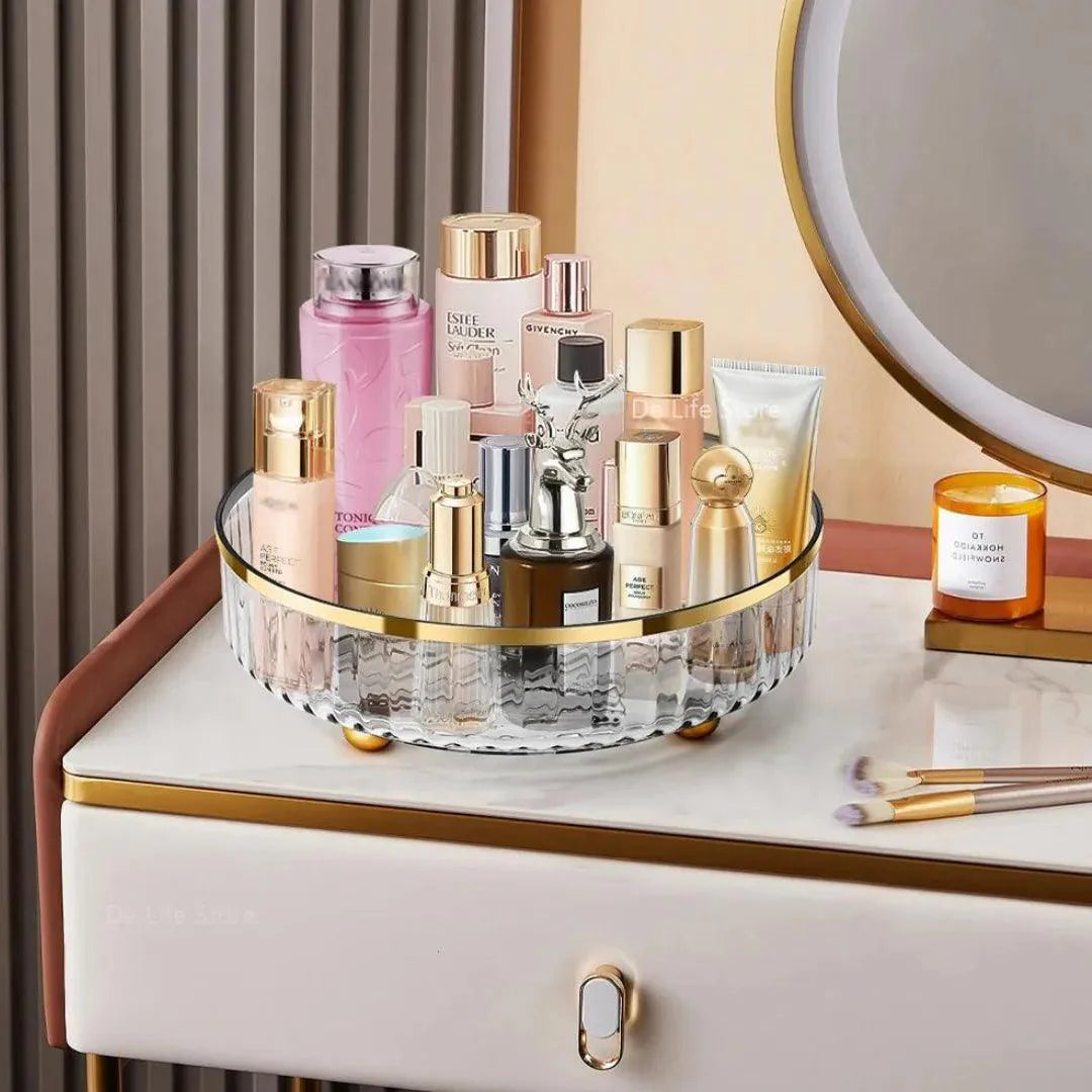 Bandeja Decorativa Espelhada para Banheiro/Cozinha Redonda