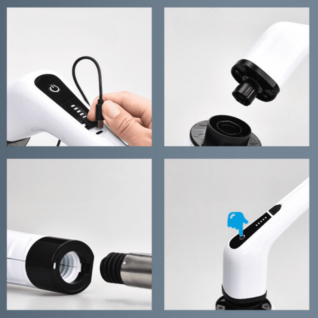 PowerClean™ - Escova de Limpeza Elétrica 9 em 1