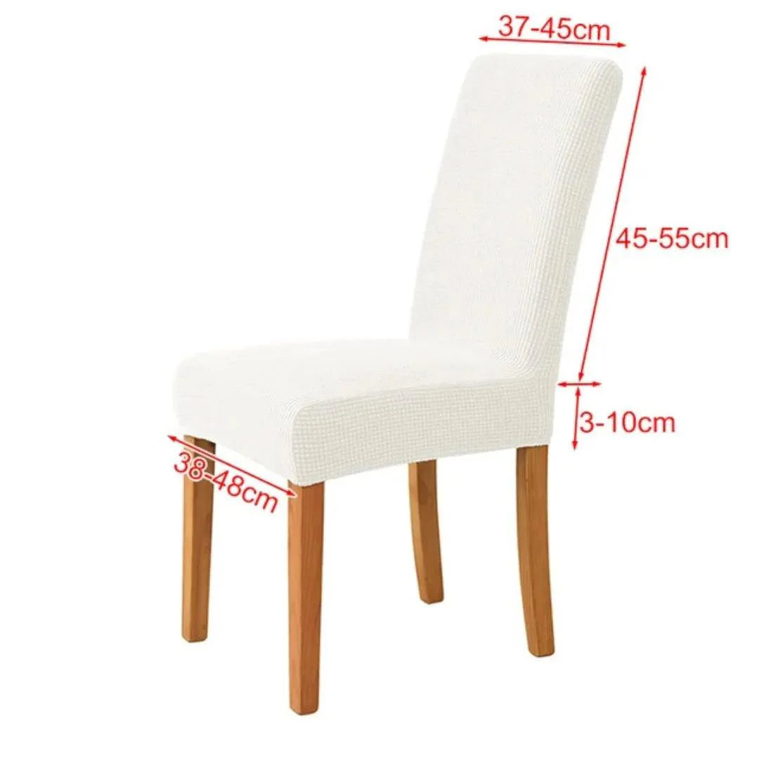 Capa de Cadeira de Jantar Impermeável Lisa Decorativa