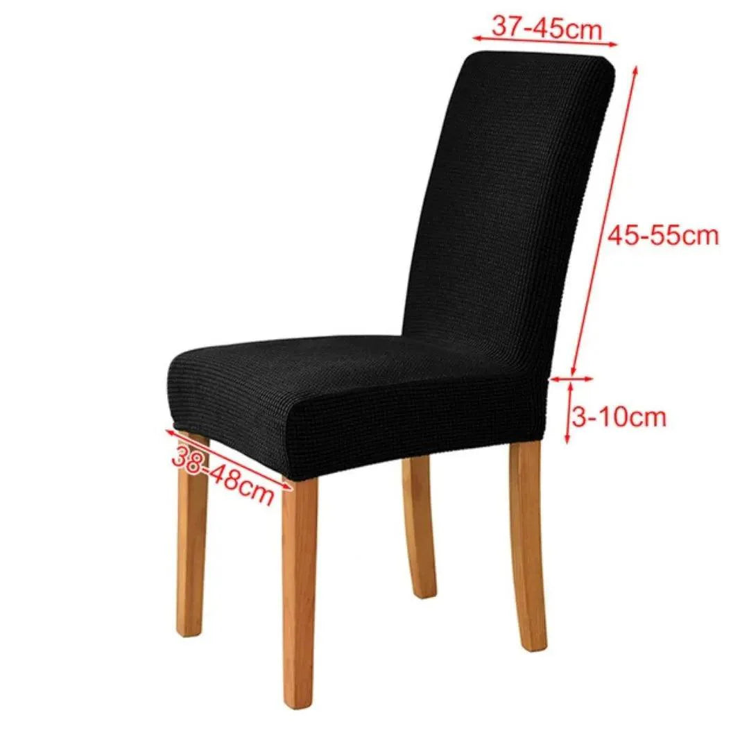 Capa de Cadeira de Jantar Impermeável Lisa Decorativa