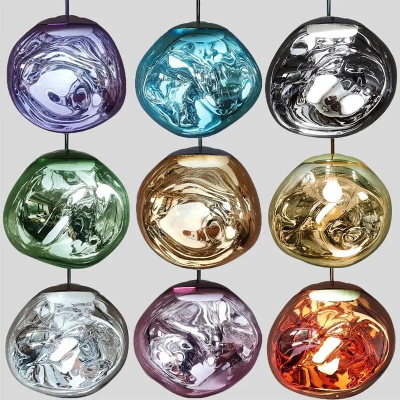 Conjunto Completo Lustre Pendente Moderno Luxuoso Lava Macaron Nórdico