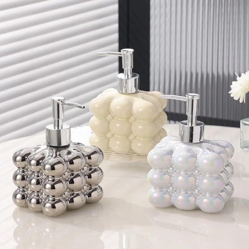 Dispenser de Sabonete Líquido e Shampoo em Cerâmica