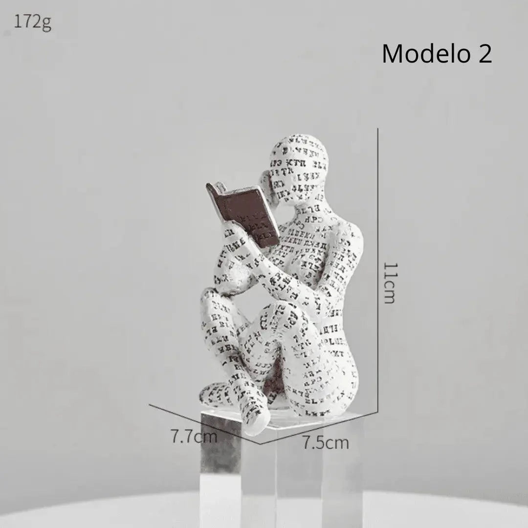 Escultura Decorativa O Leitor Estatueta - Decoração para Sala