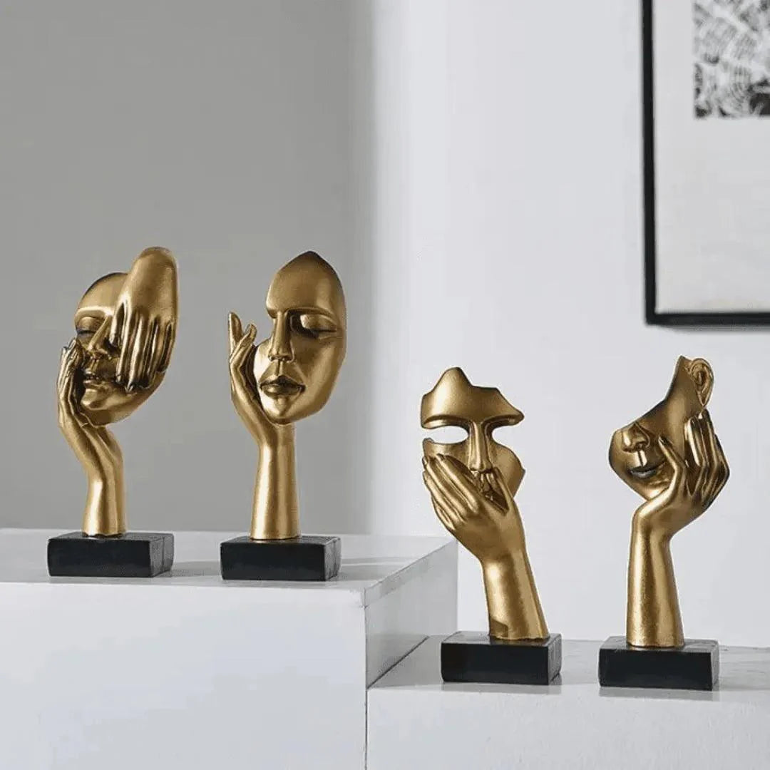 Escultura Decorativa Rosto de Personagem - Decoração para Sala