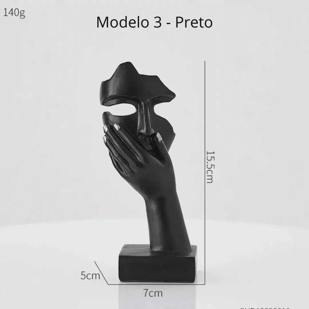 Escultura Decorativa Rosto de Personagem - Decoração para Sala