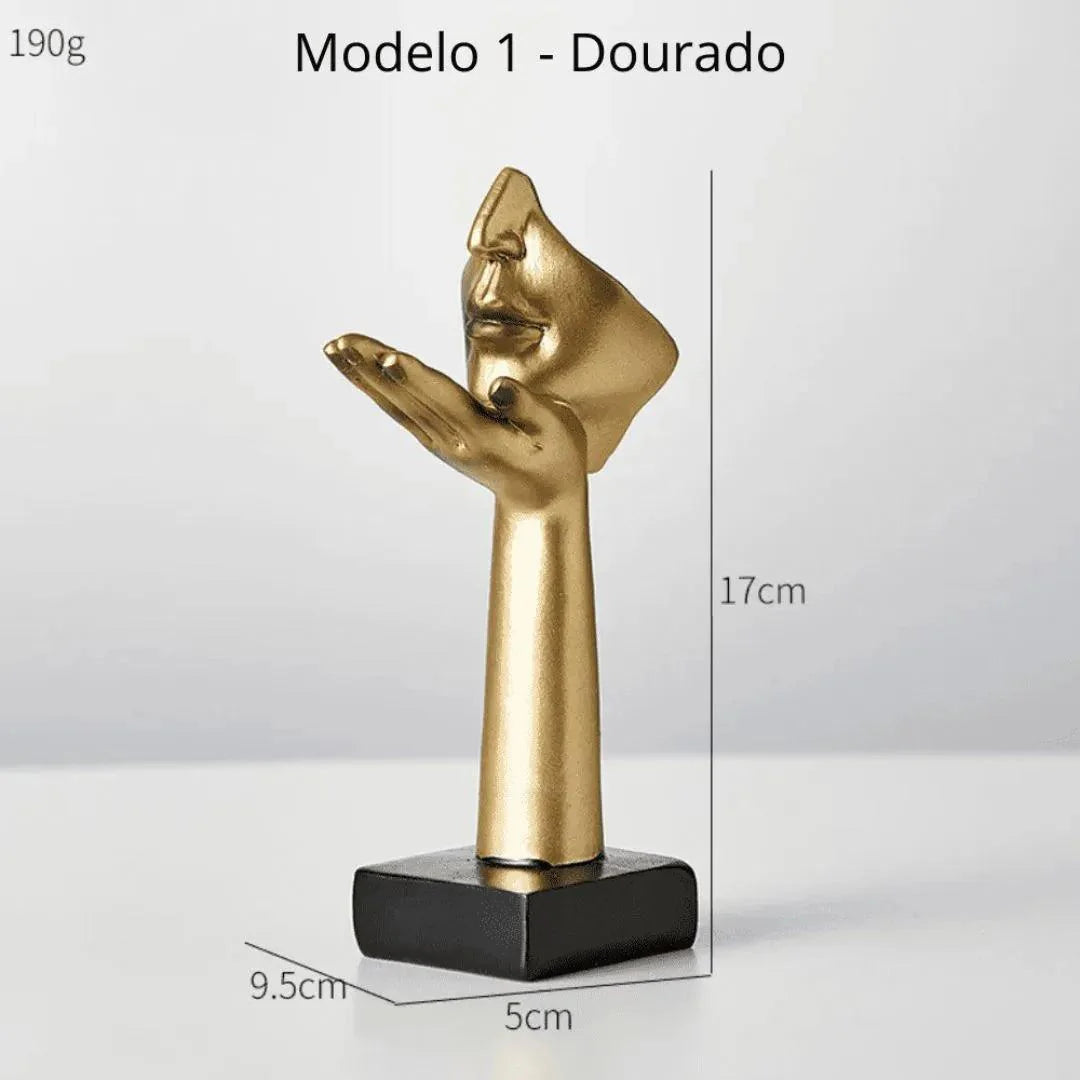 Escultura Decorativa Rosto de Personagem - Decoração para Sala