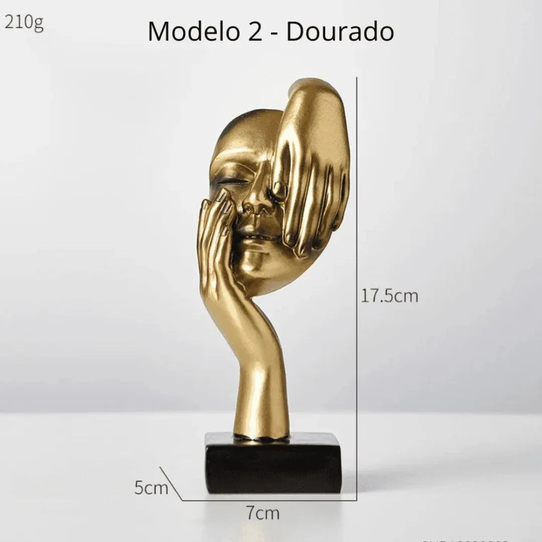 Escultura Decorativa Rosto de Personagem - Decoração para Sala