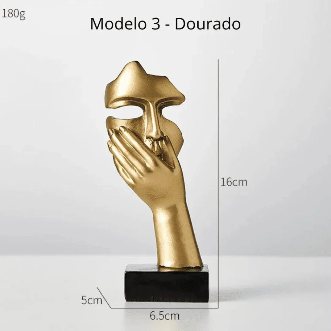 Escultura Decorativa Rosto de Personagem - Decoração para Sala