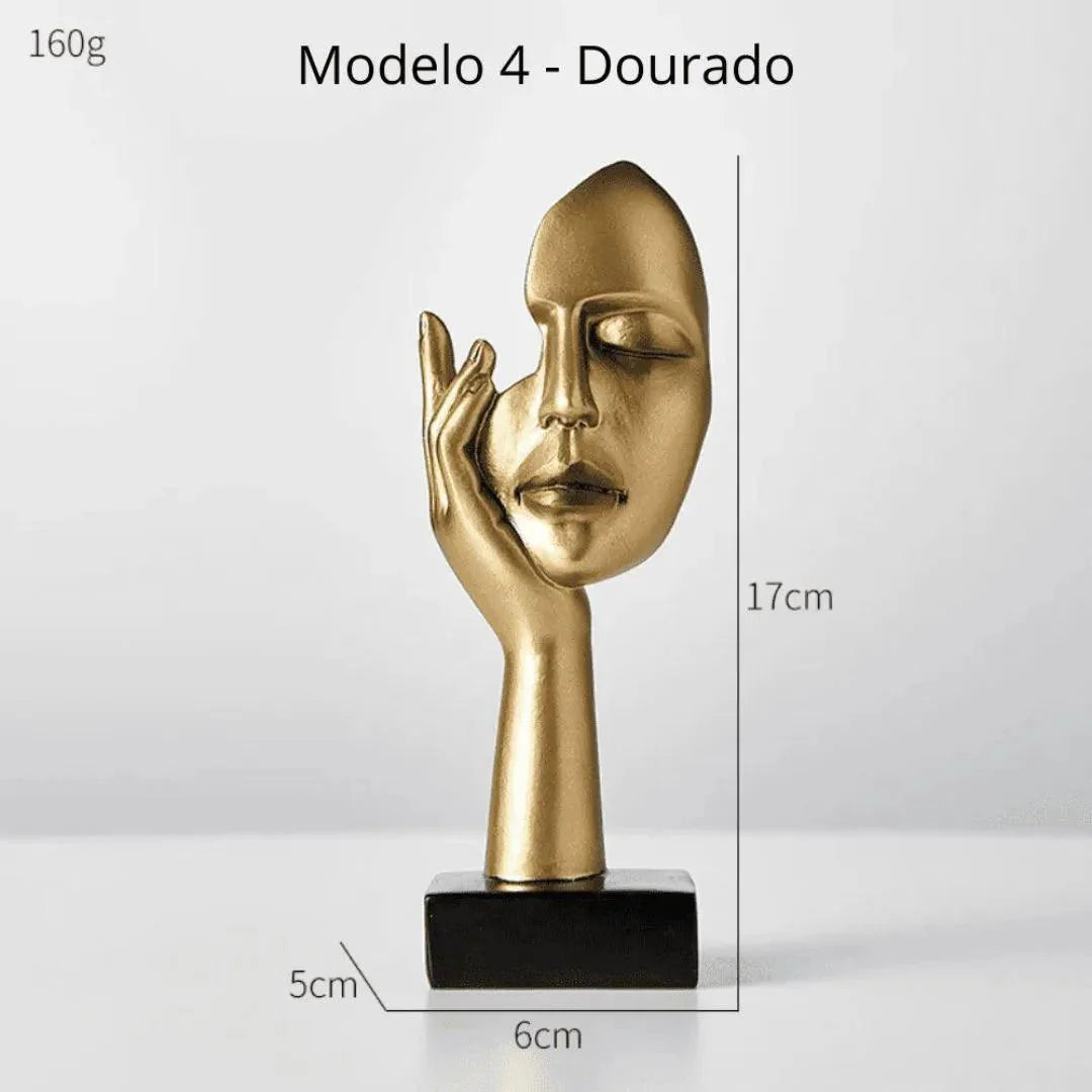 Escultura Decorativa Rosto de Personagem - Decoração para Sala