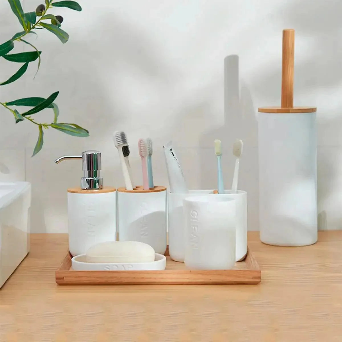 Kit Lavabo Completo Bambu Premium