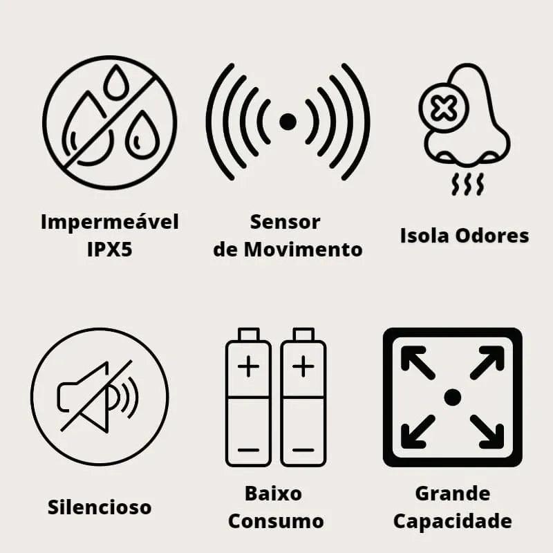 Lixeira Automática Com Sensor Para Banheiro