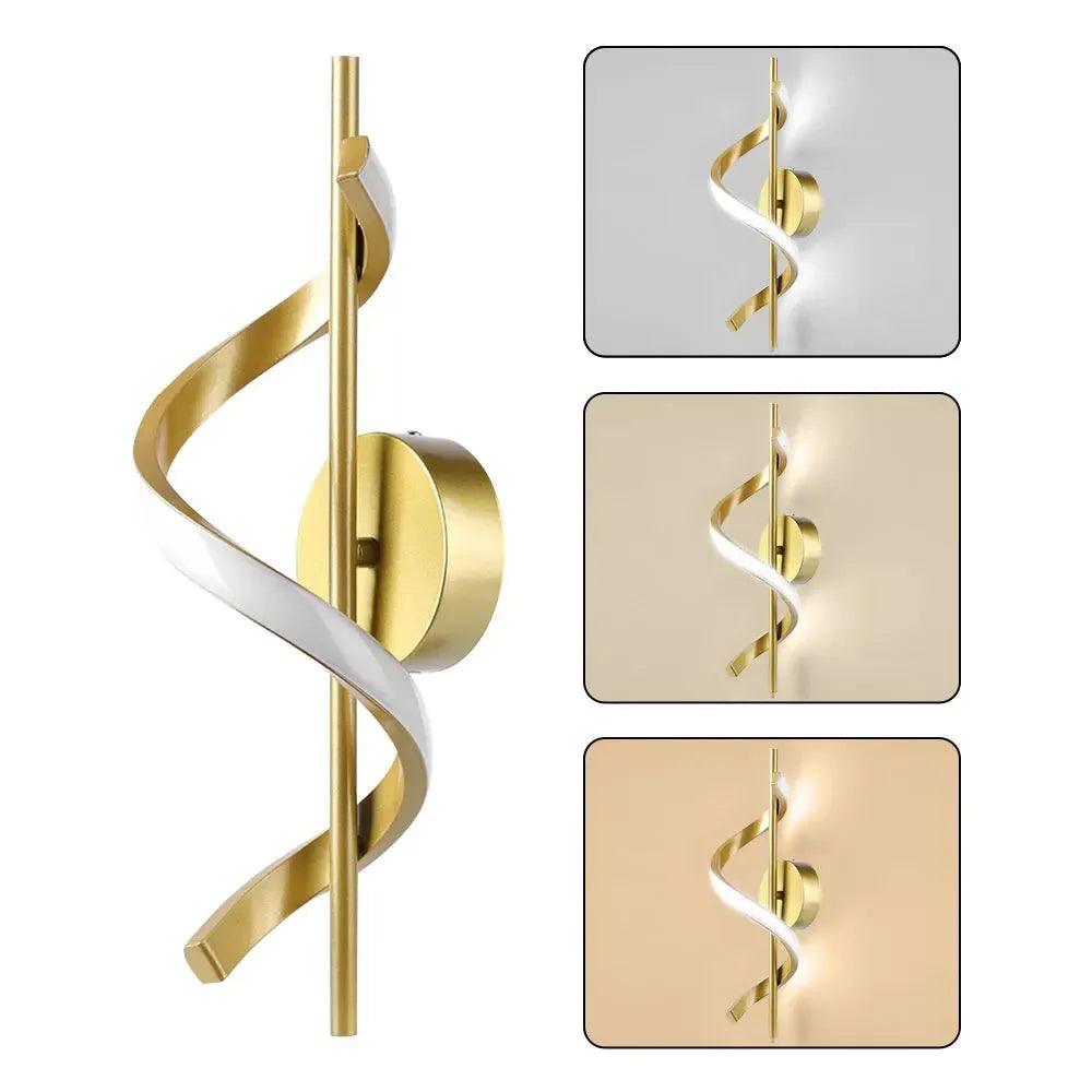 Luminária Arandela Dourada de Parede Sens